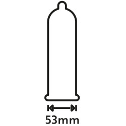 Secura Condoms Préservatifs épais en latex Extra Safe 53mm x48